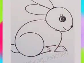 نقاشی خرگوش با عدد